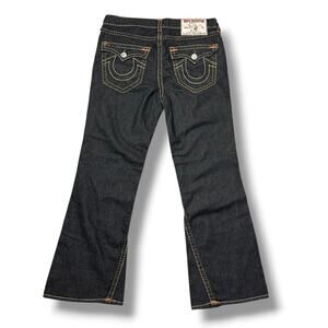 NWOT Vintage Y2K True Religion Joey Super T Black Bootcut Jeans USA Made 38x34